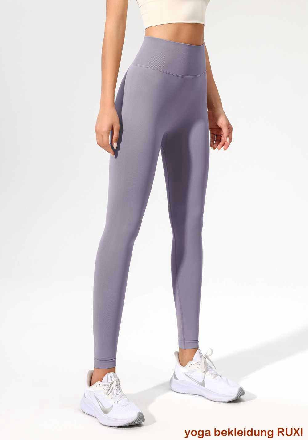 Bequeme Yogahose mit umgeschlagener Taille RUXI de1237 Bequeme Yogahose mit umgeschlagener Taille RUXI de1237