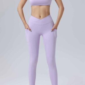 Damen Schlagleggings aus Baumwolle dehnbare Yogahose