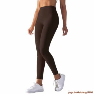 Dunkelgruene Yogahose mit hoher Taille RUXI de425