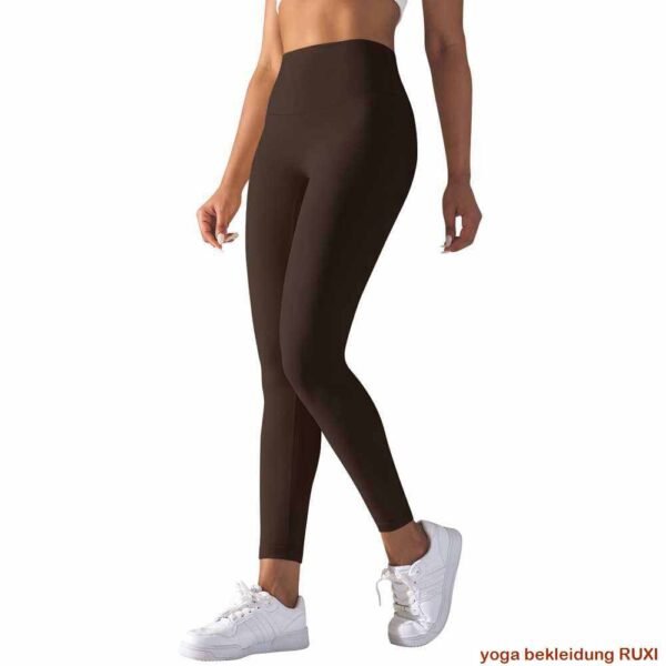 Dunkelgruene Yogahose mit hoher Taille RUXI de425