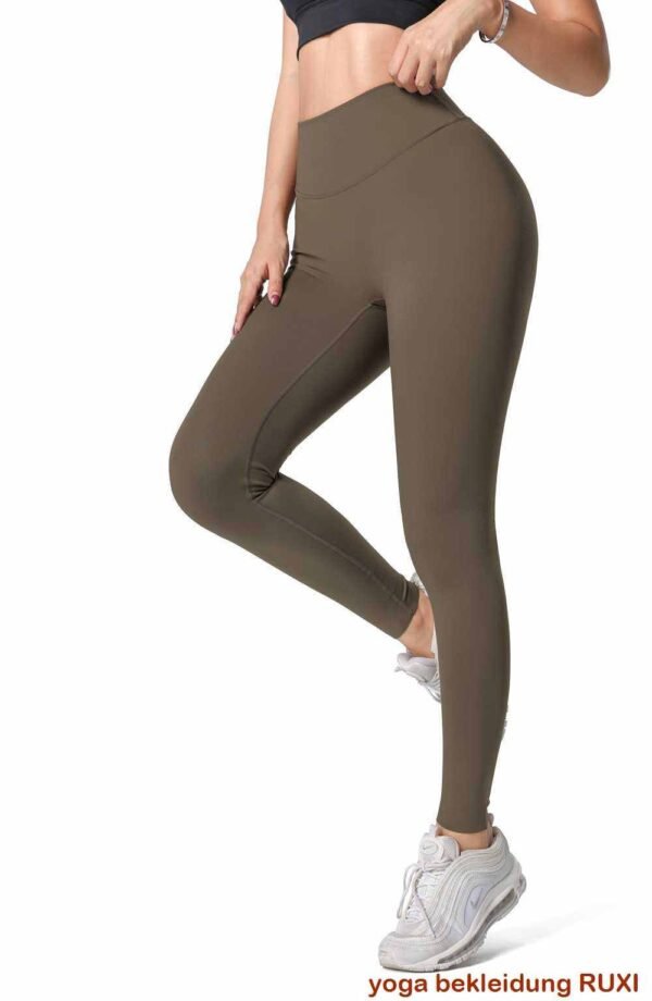 Graue Schlag Leggings mit bequemer Passform RUXI de13