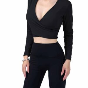 Gruene ausgestellte Yogahose mit hoher Taille RUXI de739