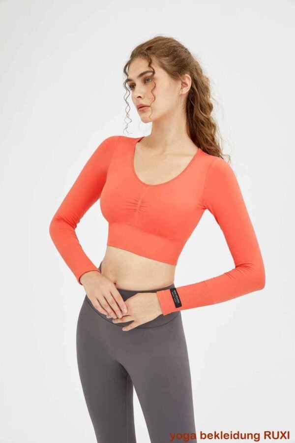 Karierte Yogahose fuer Damen RUXI de1181