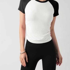 Kurze Trainingshose mit hoher Taille fuer Damen RUXI de341