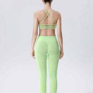 Leggings mit hoher Taille und gerueschtem Po fuer Damen