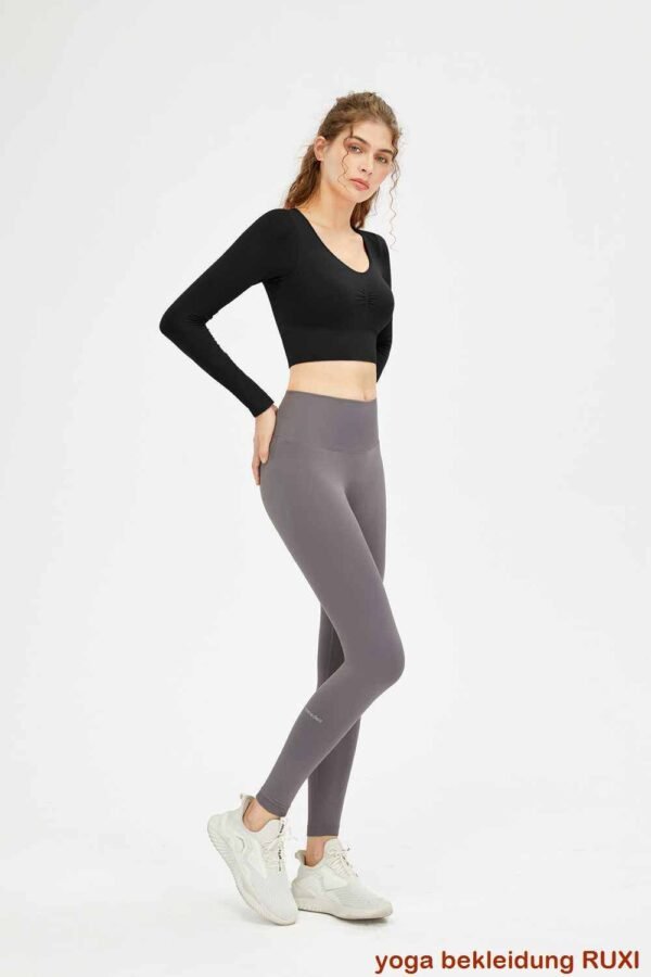 Nahtlose lange Yoga Leggings mit hoher Taille RUXI de848