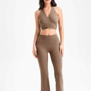Nahtloses Yoga Shorts und BH Set fuer Damen RUXI de3950