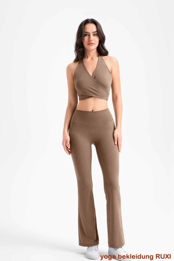 Nahtloses Yoga Shorts und BH Set fuer Damen RUXI de3950