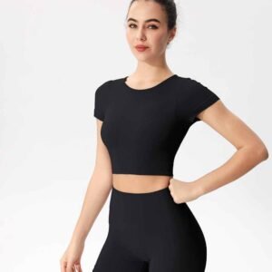 Petrolfarbene Workout Leggings mit hoher Taille RUXI de609