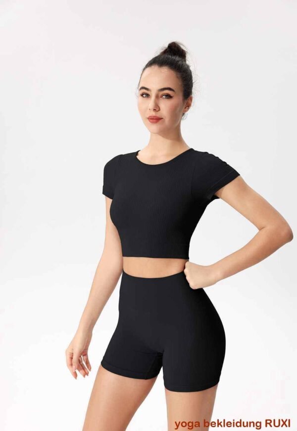 Petrolfarbene Workout Leggings mit hoher Taille RUXI de609