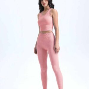Schwarze Workout Leggings mit hoher Taille fuer Damen RUXI