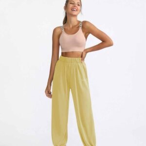 Schwarze Yogahose bequemes Workout Outfit RUXI de1044