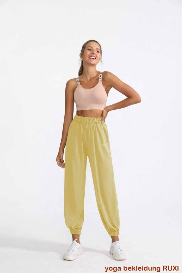 Schwarze Yogahose bequemes Workout Outfit RUXI de1044
