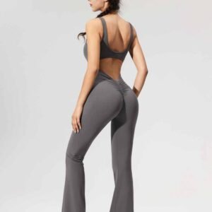 Scrunch Leggings mit hoher Taille fuer Damen Yogahose