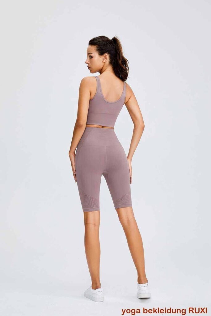 Weisse gerippte Radlershorts fuer Damen RUXI de2483