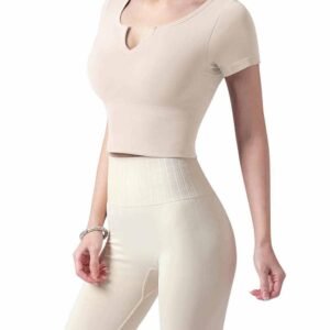 Weisses Sport BH Oberteil fuer aktive Kleidung RUXI de1550