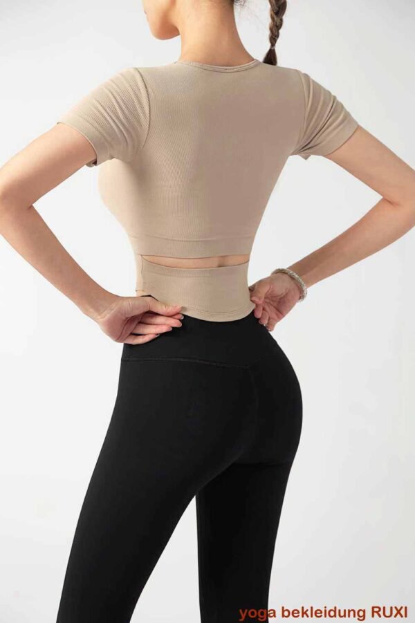 Weisses aermelloses Sport Crop Top fuer Damen RUXI de1443