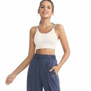 Yoga Leggings mit hoher Taille und gerueschtem Saum RUXI
