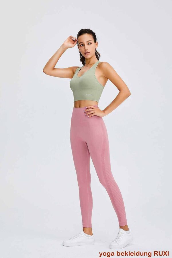 Yogahose mit V Ausschnitt und hoher Taille fuer Damen RUXI